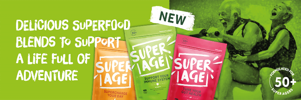 New. Delicious superfood blends to support a life full of adventure. Formulated for 50+ superagers.